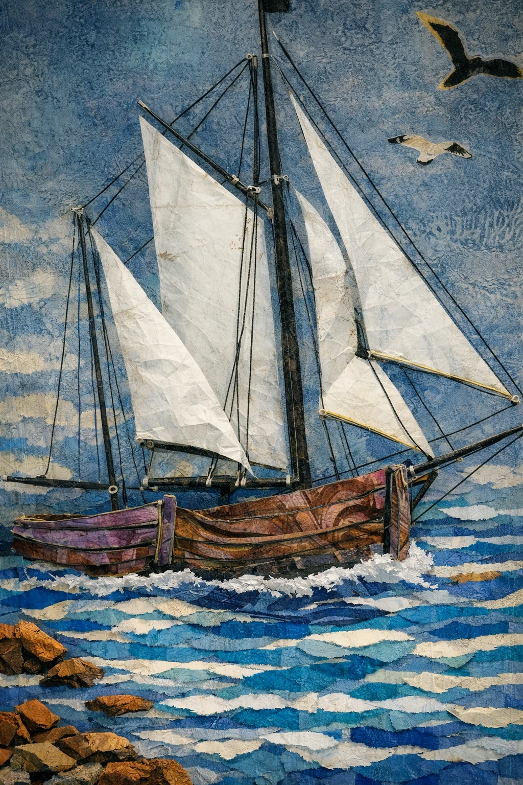 HELM TO WINDWARD - A3 Seascape