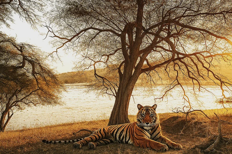 RESTING RANTHAMBORE - A4 Wildlife